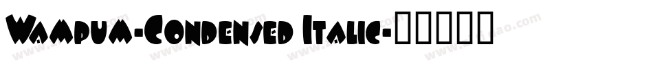 Wampum-Condensed Italic字体转换